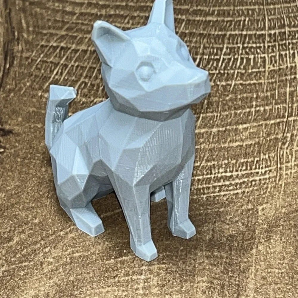Poly 3D Print Toy Fidget Statue Figurine Dog‎ Sitting