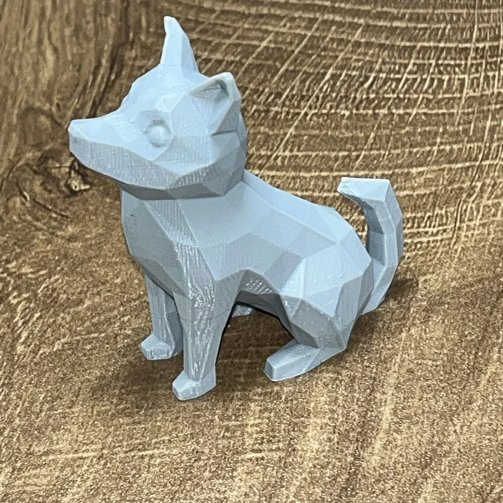 Poly 3D Print Toy Fidget Statue Figurine Dog‎ Sitting