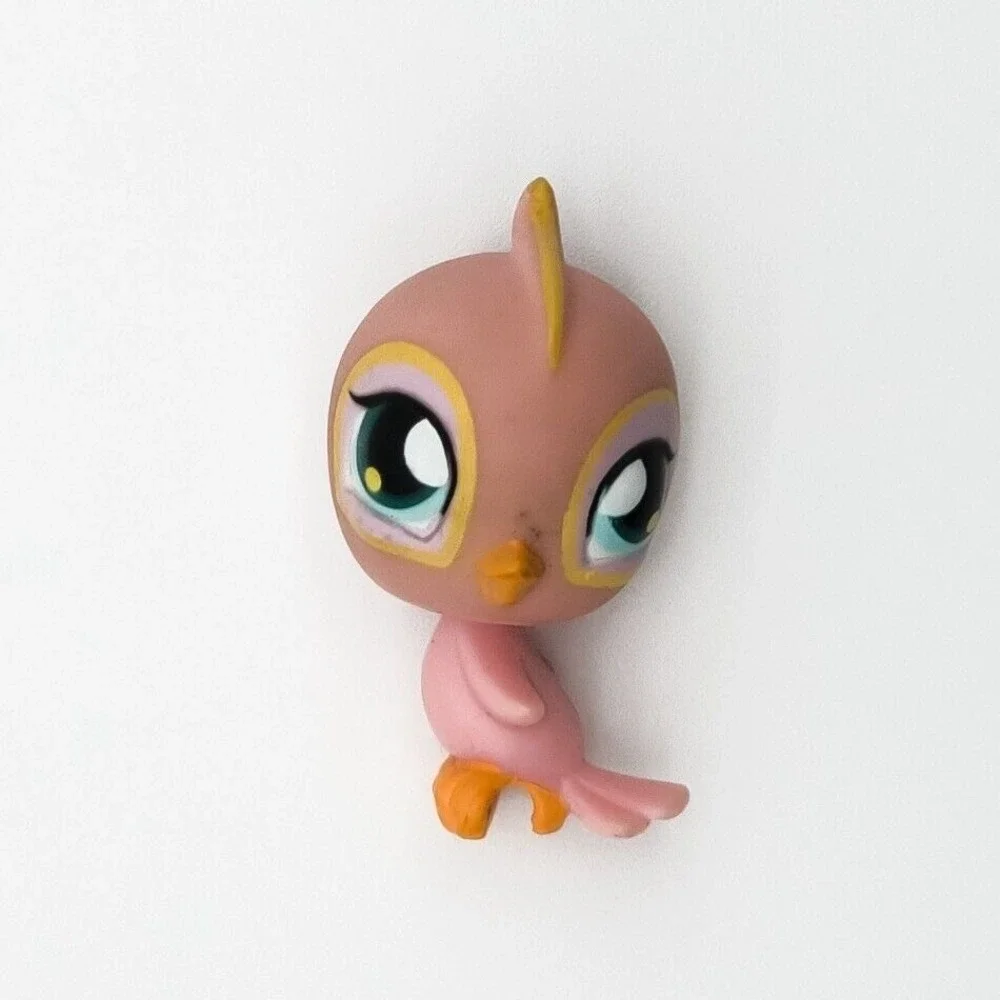 Littlest Pet Shop 2004 Pink Parakeet Blue Eyes #12
