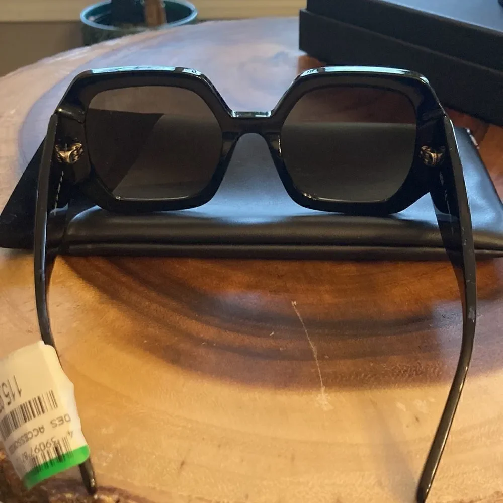 MCM NEW MCM 709S 002 Black Sunglasses With Anniversary Print On Temple