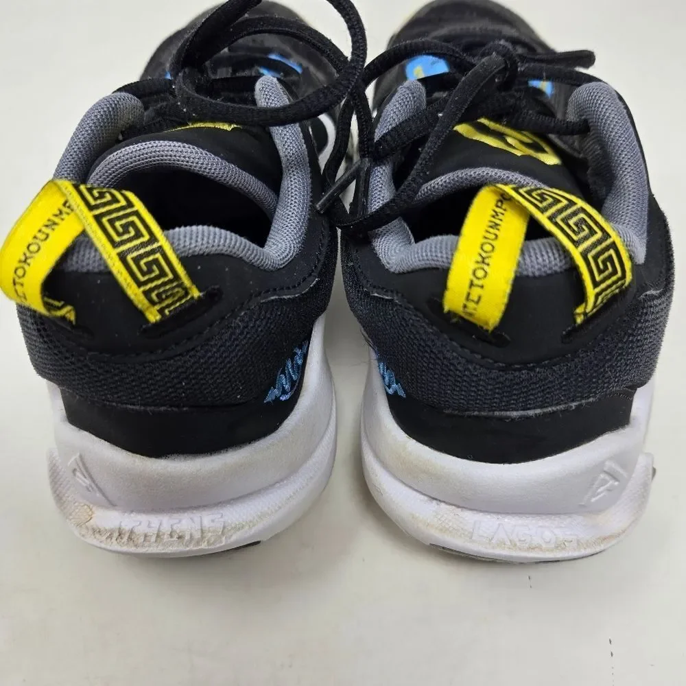 NIKE Giannis Immortality 2 Black White‎ Blue Yellow Size 5Y