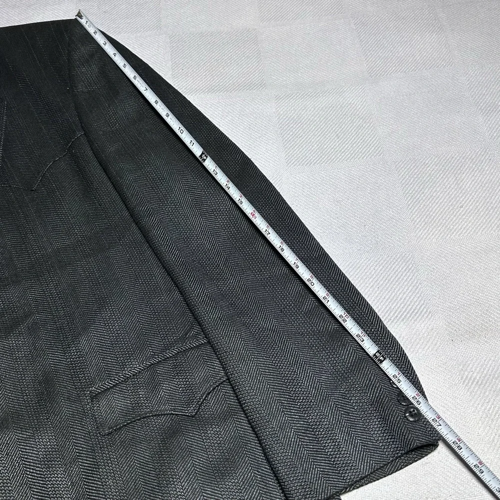 Vintage Circle S Sportscoat Blazer 48L Western Silk‎ Blend Herringbone USA Made