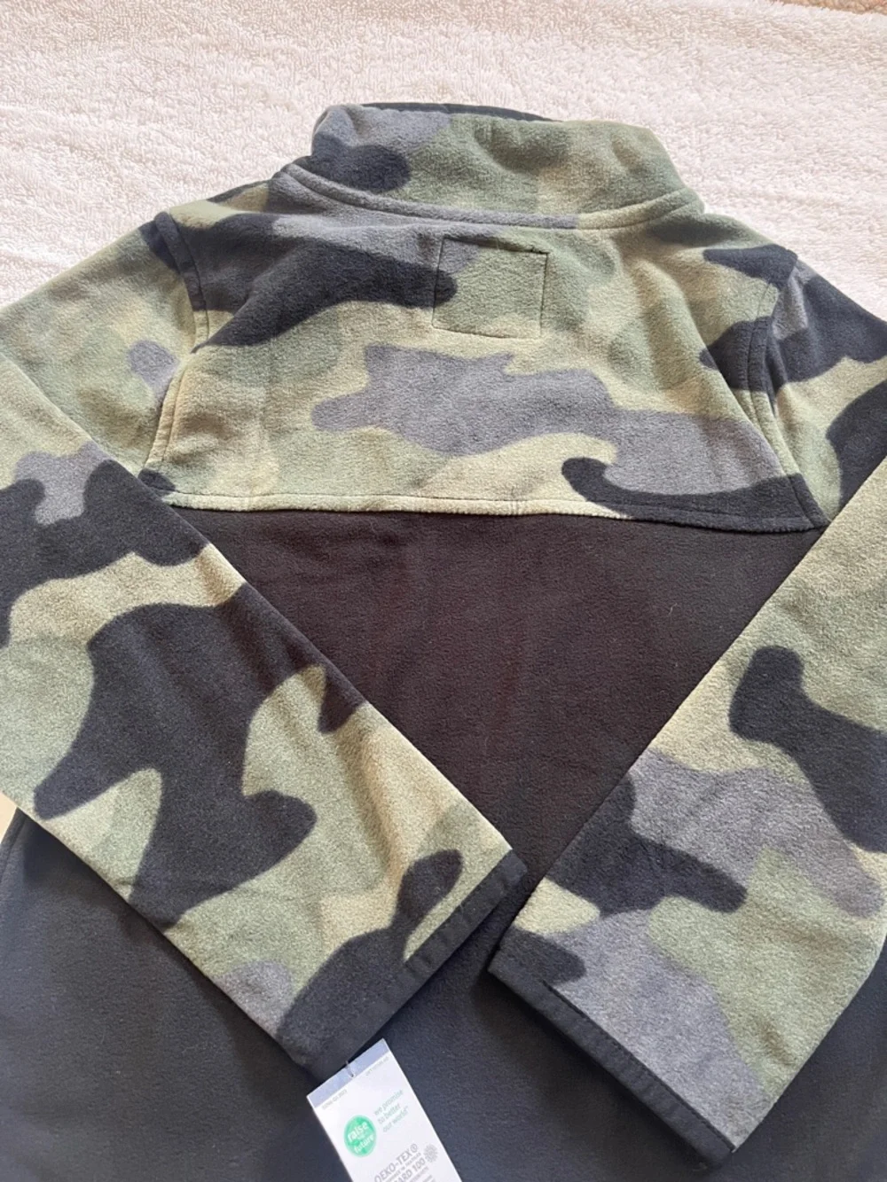 OshKosh B'gosh NWT 1/4 Zip Fleece Jacket Green Camo, Toddler Boys Size 5