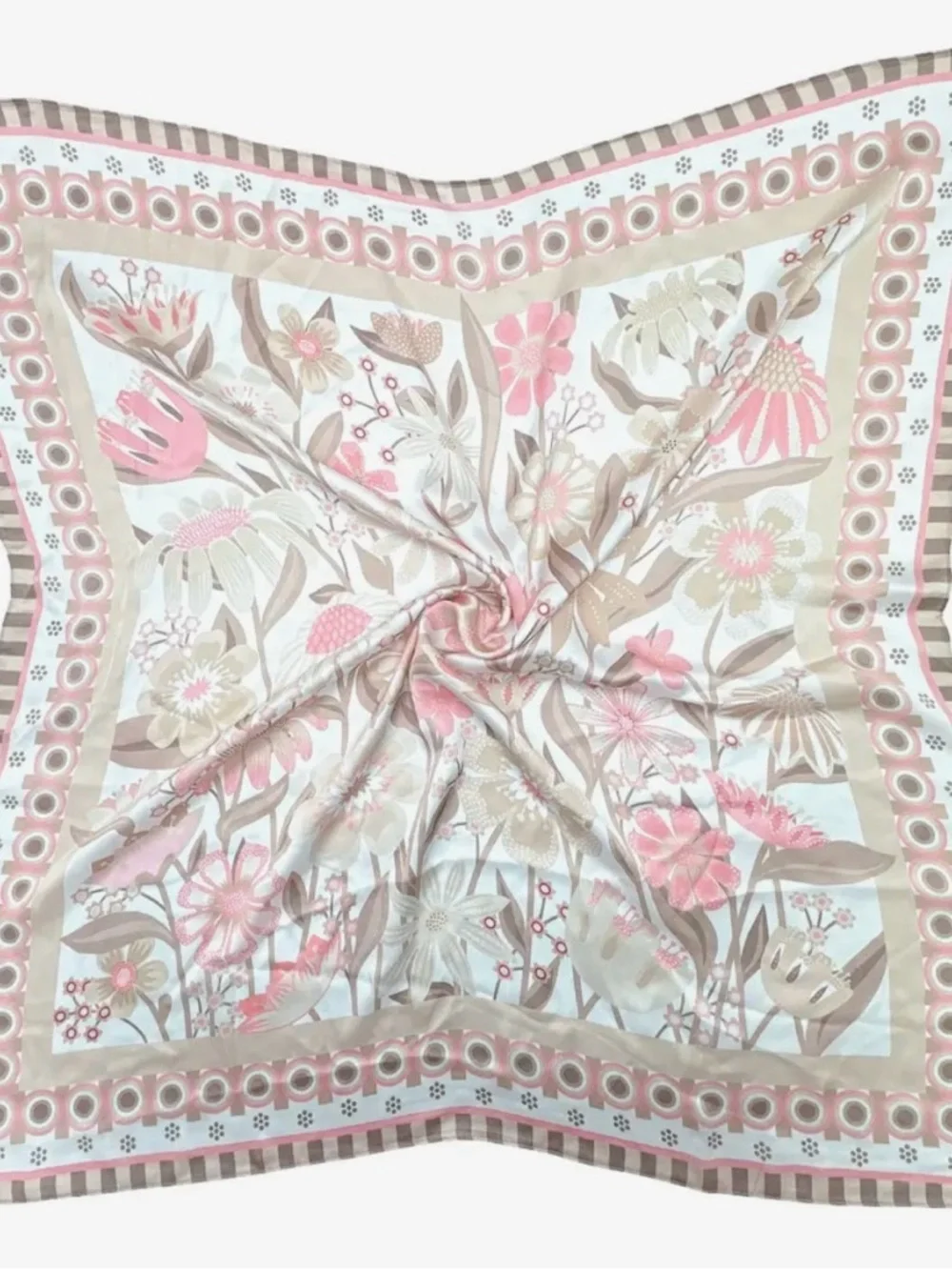 Floral Neck Scarf in Blush Pink