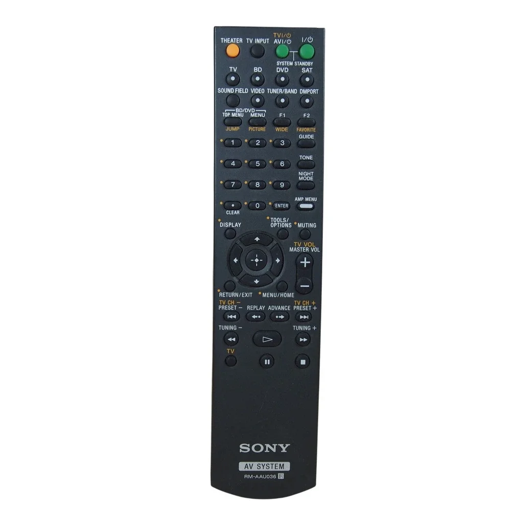 Sony RM-AAU036 AV System Remote‎ HT-DDW700 HT-SF360 SA-WIS100 HOME THEATRE