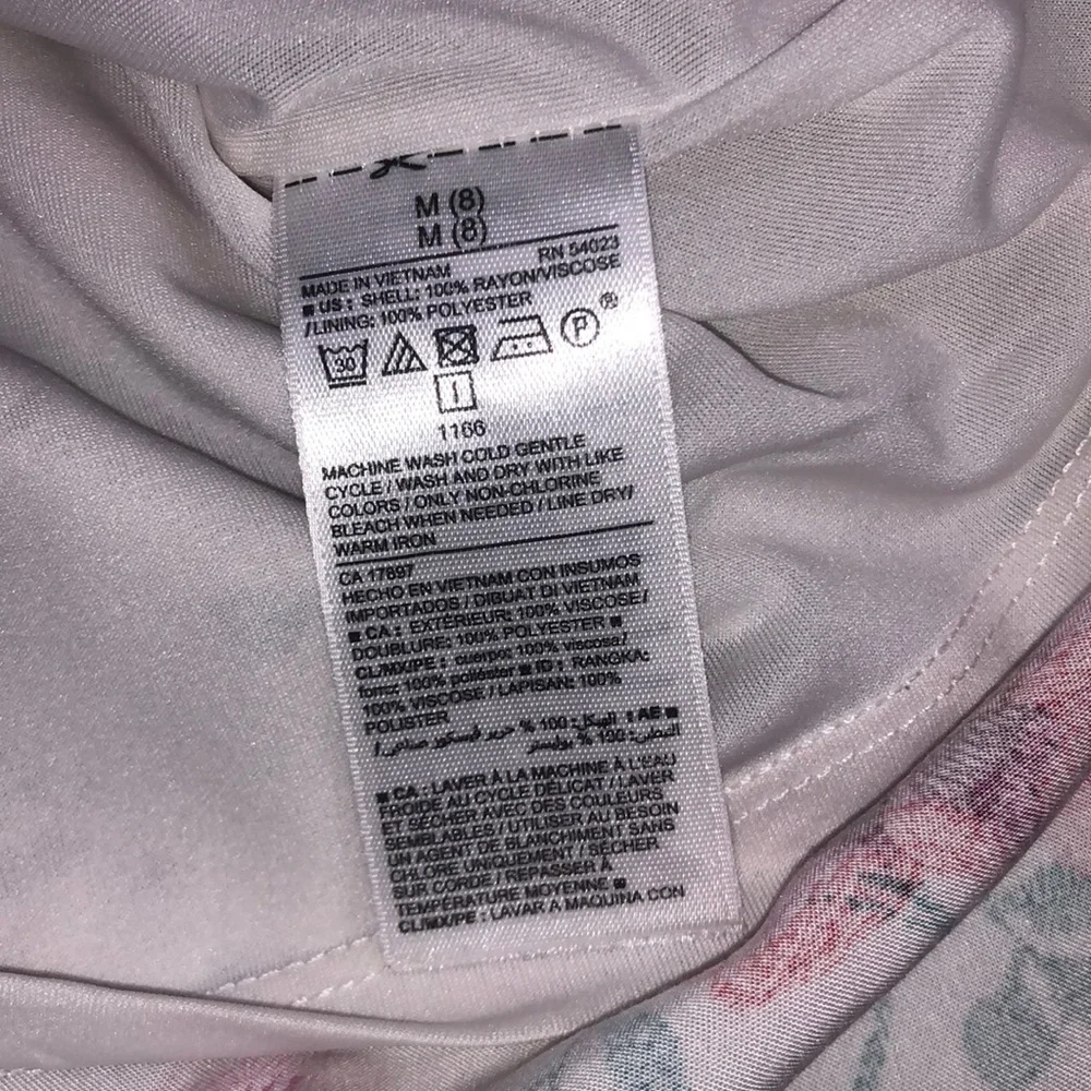OLD NAVY Dress White Floral Print Size M-8