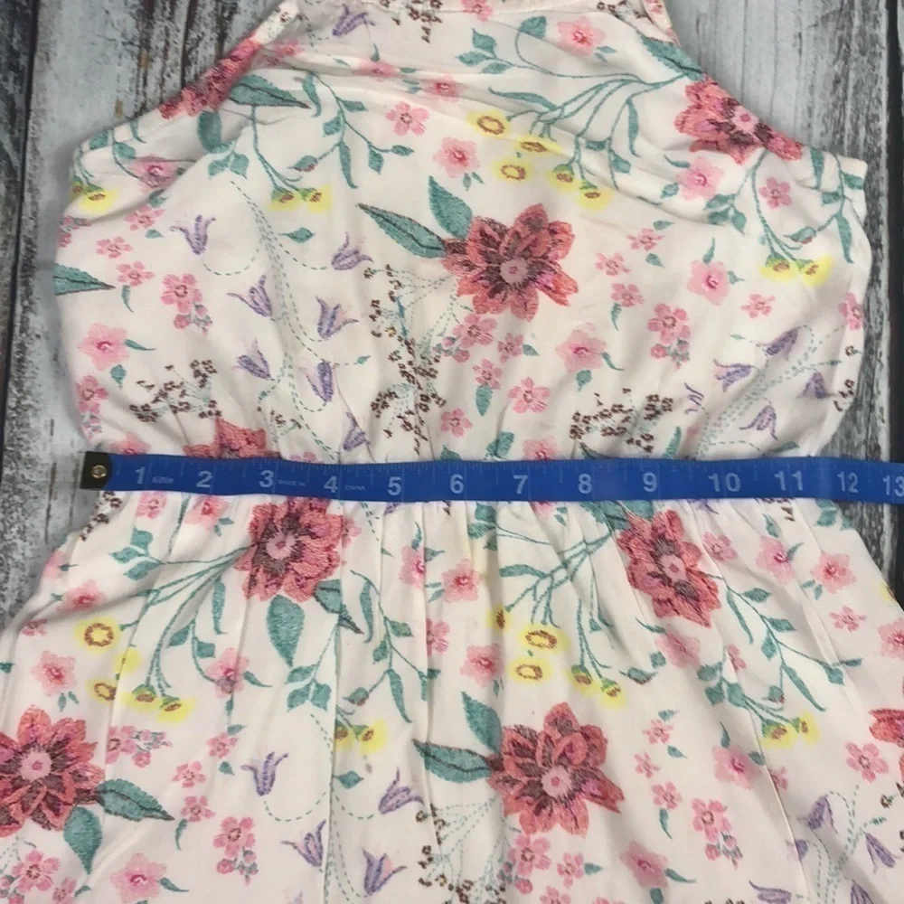 OLD NAVY Dress White Floral Print Size M-8