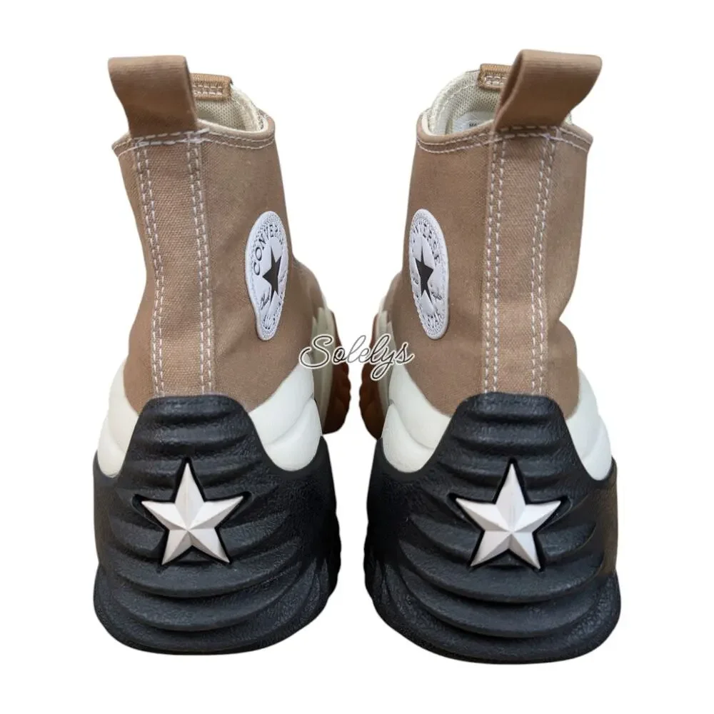 Converse Run Star Motion High Canvas Sand Dune Tan Platform Sneaker Womens 9.5