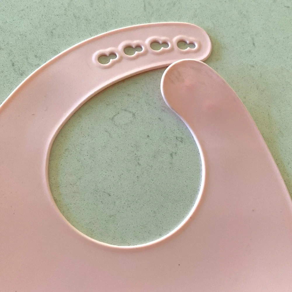 Pink Silicone Baby‎ Bib