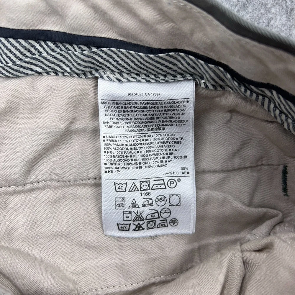 Banana Republic Pants Mens 32x32 Gray Slim Fit Aiden Chino 100% Cotton Slacks‎