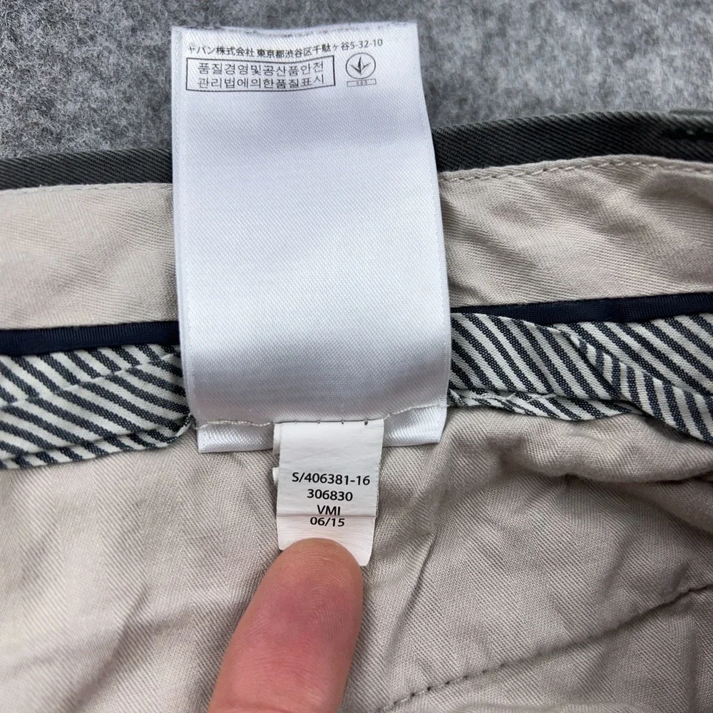 Banana Republic Pants Mens 32x32 Gray Slim Fit Aiden Chino 100% Cotton Slacks‎