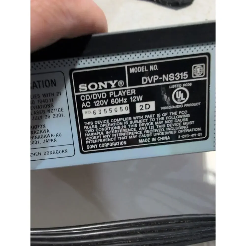 Sony dvp ns315