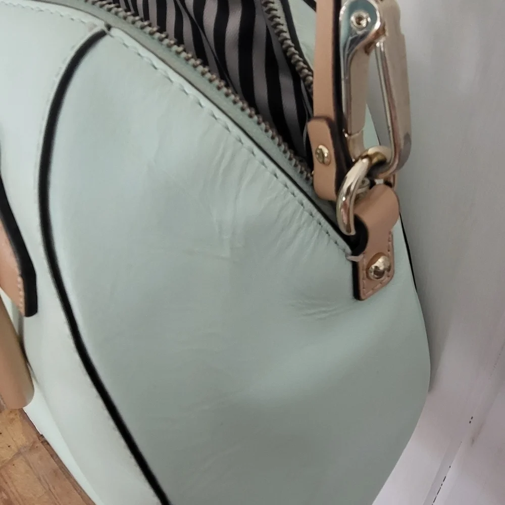 Kate Spade Mint & Taupe Pippa Crossbody Top Handle Bag