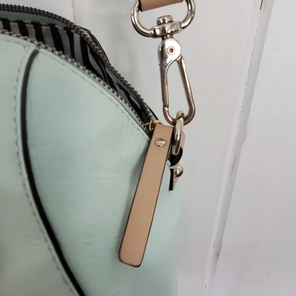 Kate Spade Mint & Taupe Pippa Crossbody Top Handle Bag