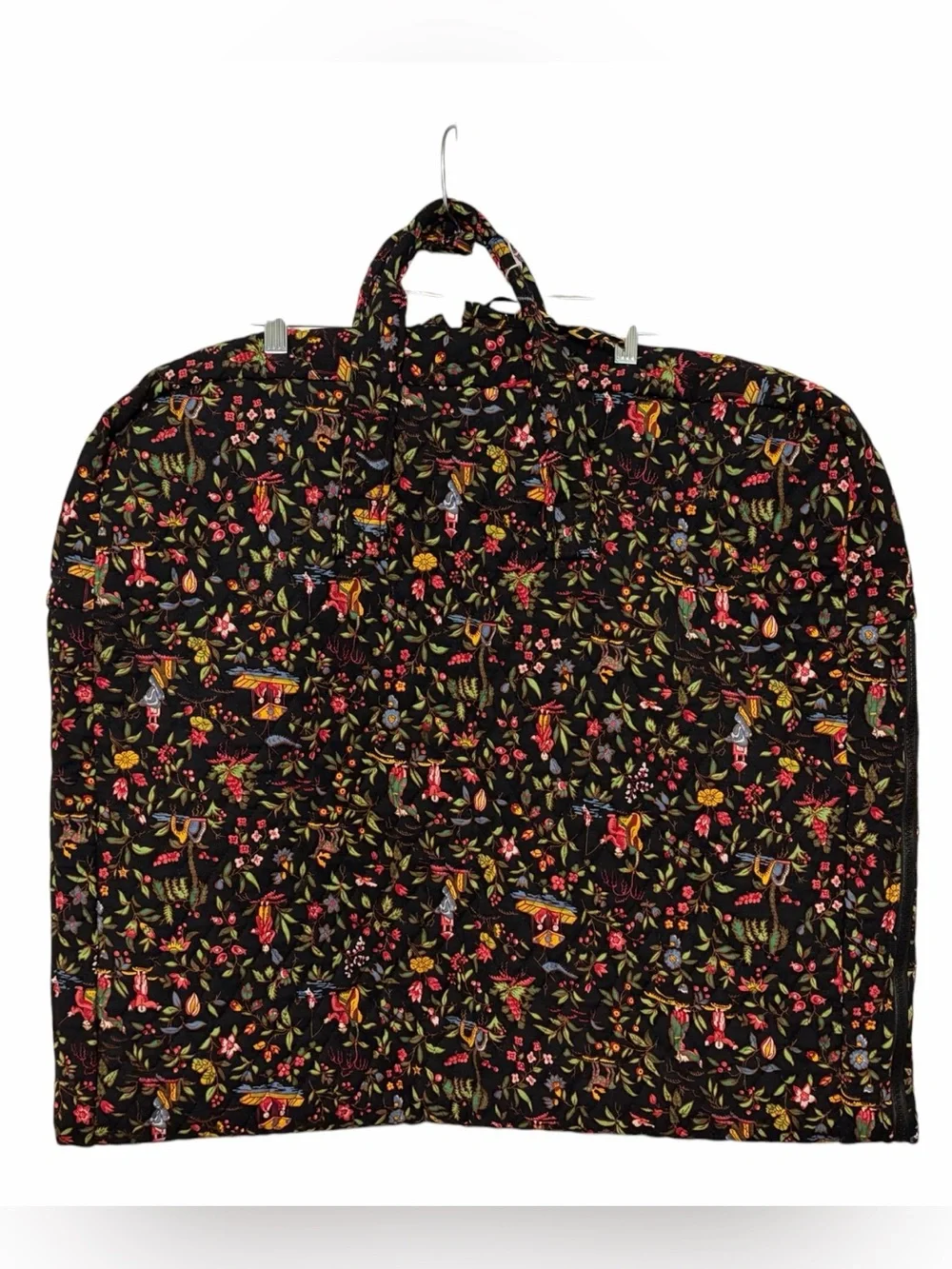 NWOT VTG Vera Bradley Retired Print Ming Black Quilted Travel Garment Bag