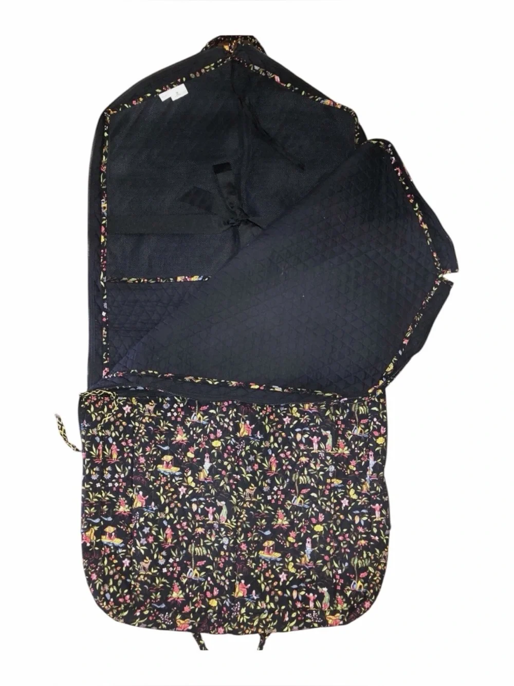 NWOT VTG Vera Bradley Retired Print Ming Black Quilted Travel Garment Bag