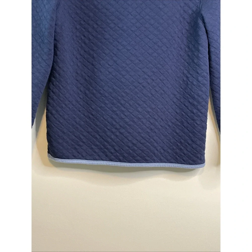 Cat & Jack Boys M 8 Navy Blue Quilted Half Zip Pullover Jacket