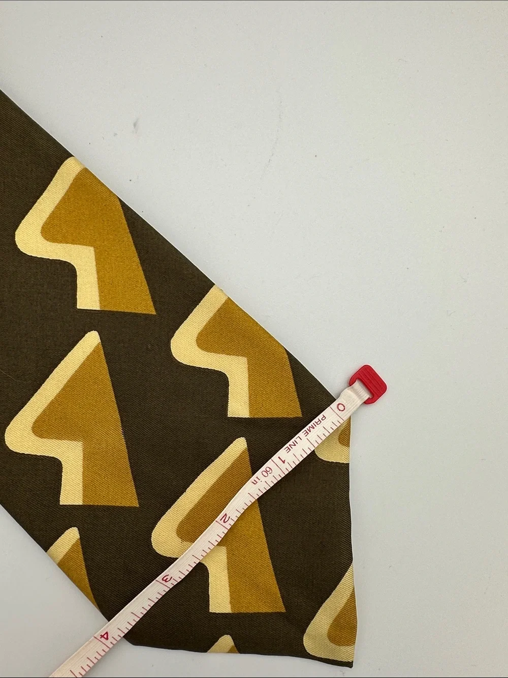 Loewe Natural Silk 70’s-80’s Vintage Tie Geometric Pattern