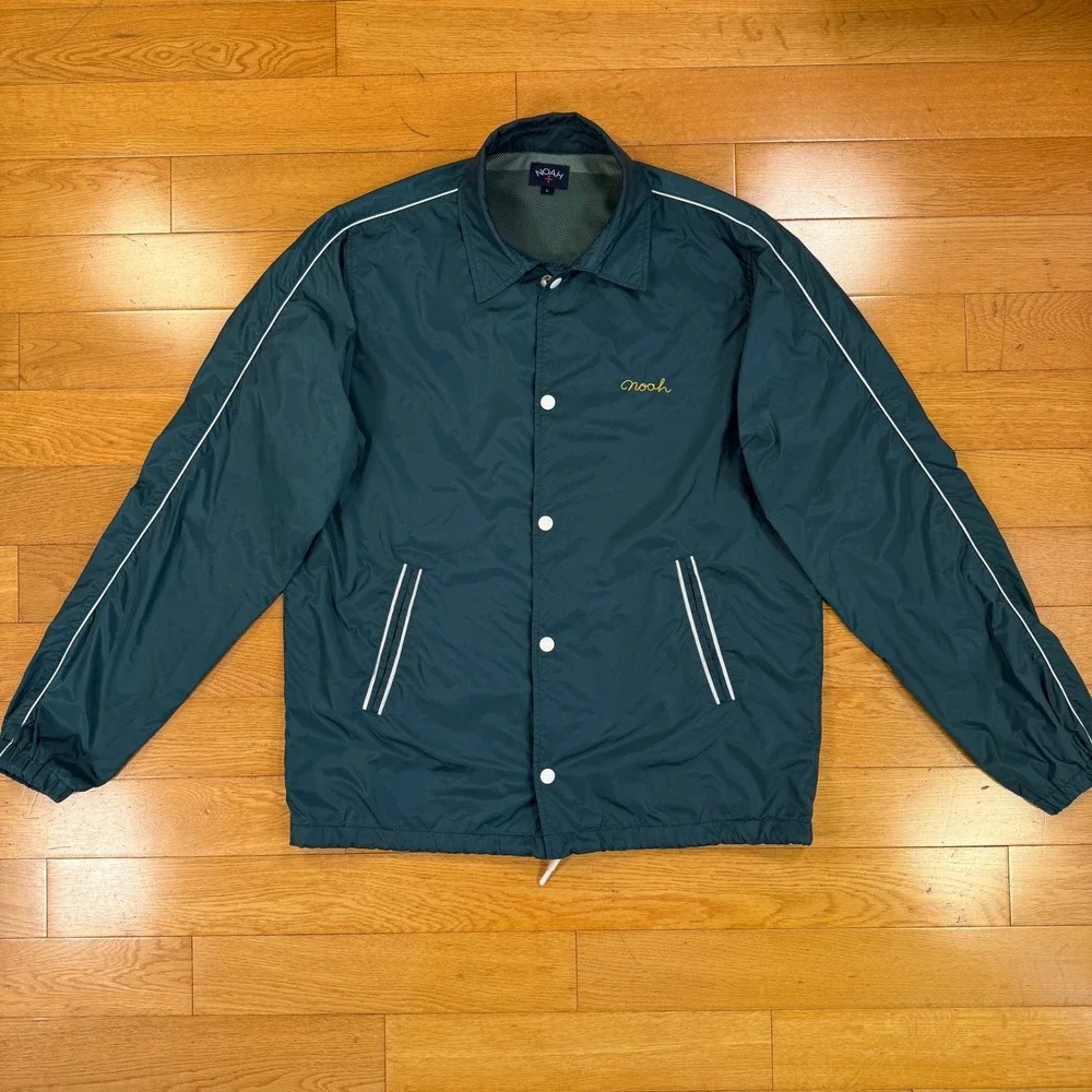 Noah Mens Large Teal Blue Nylon Mesh Lined Coaches Jacket
