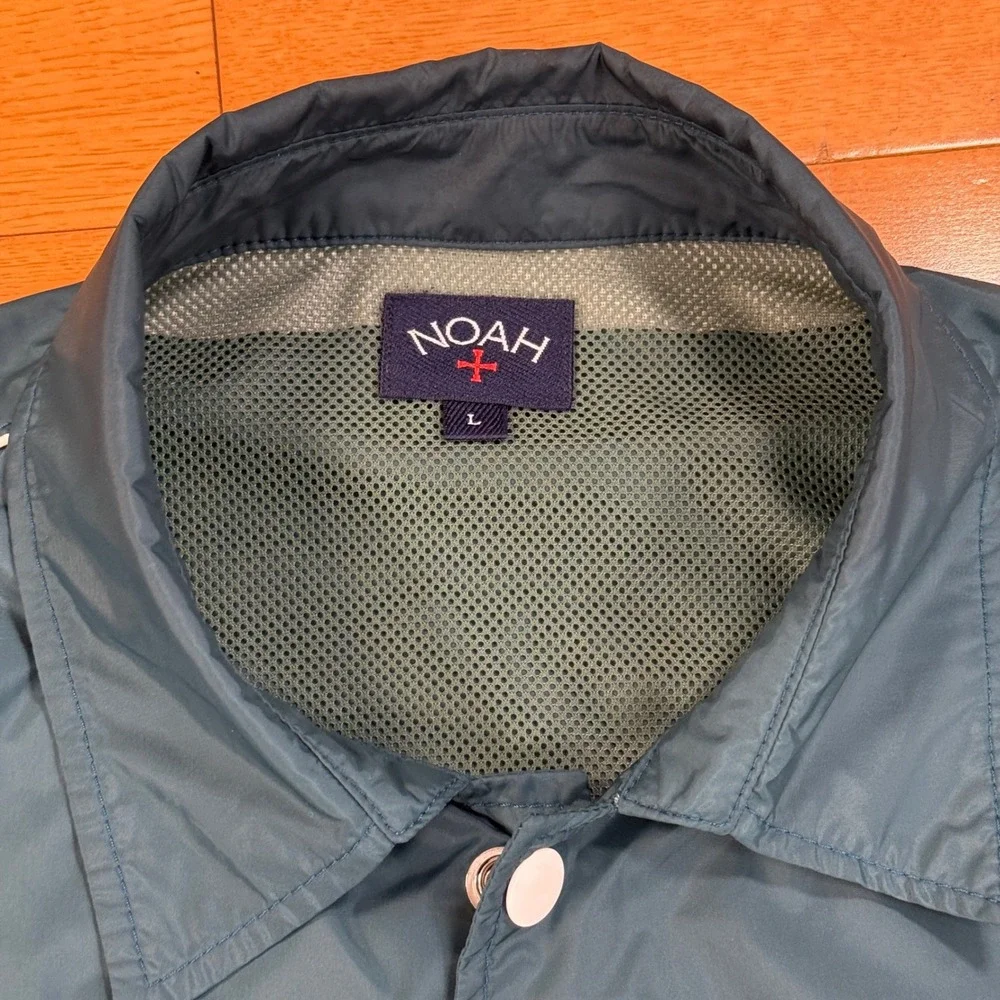 Noah Mens Large Teal Blue Nylon Mesh Lined Coaches Jacket