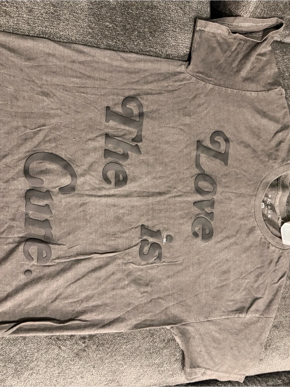 PacSun Washed Black Graphic Crew Tee
