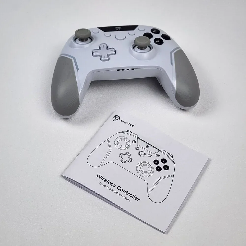 EasySMX X20 Wireless Gaming Controller RGB Hall Effect PC Switch Android White