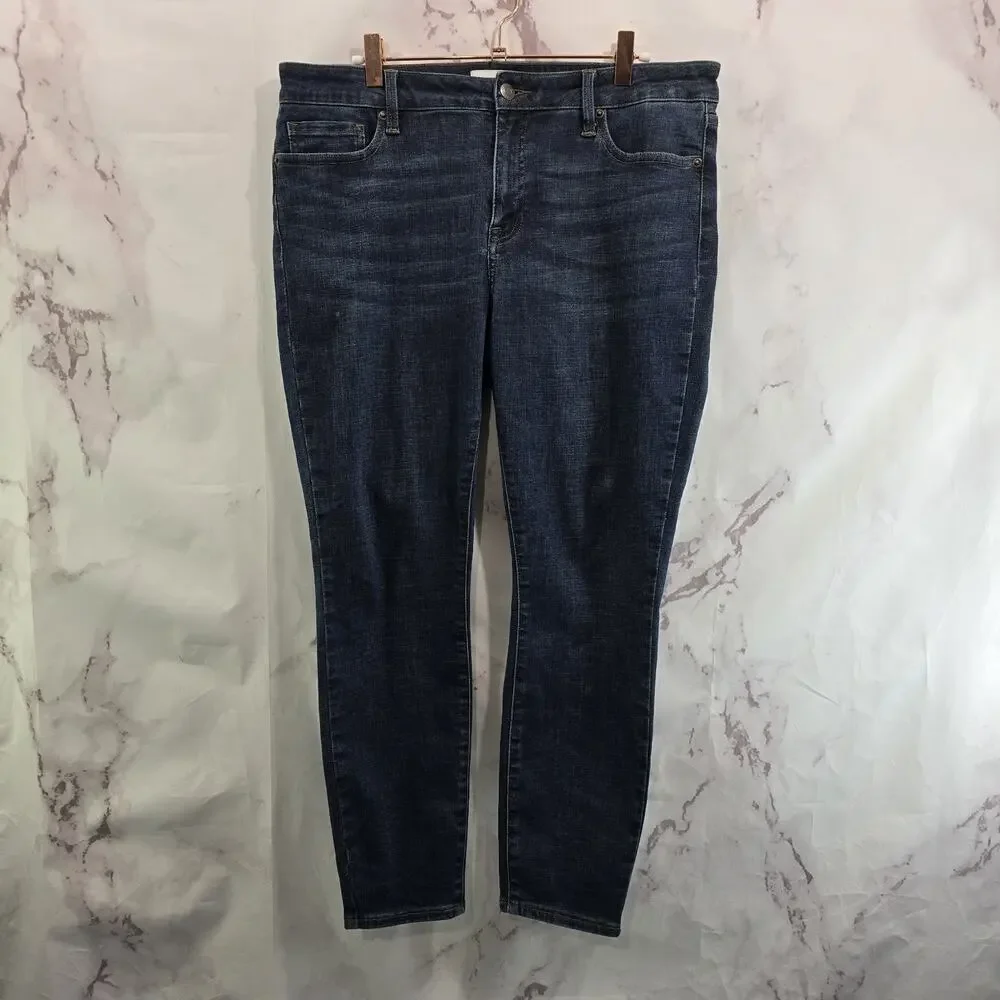 Pistola Jeans Women 31 High Rise Denim Dark Wash Skinny Moody Whiskering