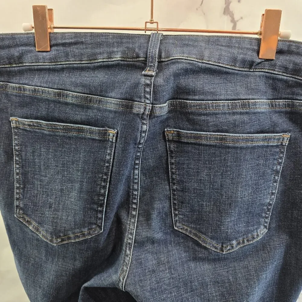 Pistola Jeans Women 31 High Rise Denim Dark Wash Skinny Moody Whiskering