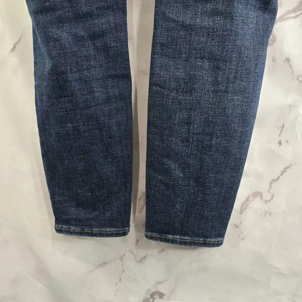 Pistola Jeans Women 31 High Rise Denim Dark Wash Skinny Moody Whiskering