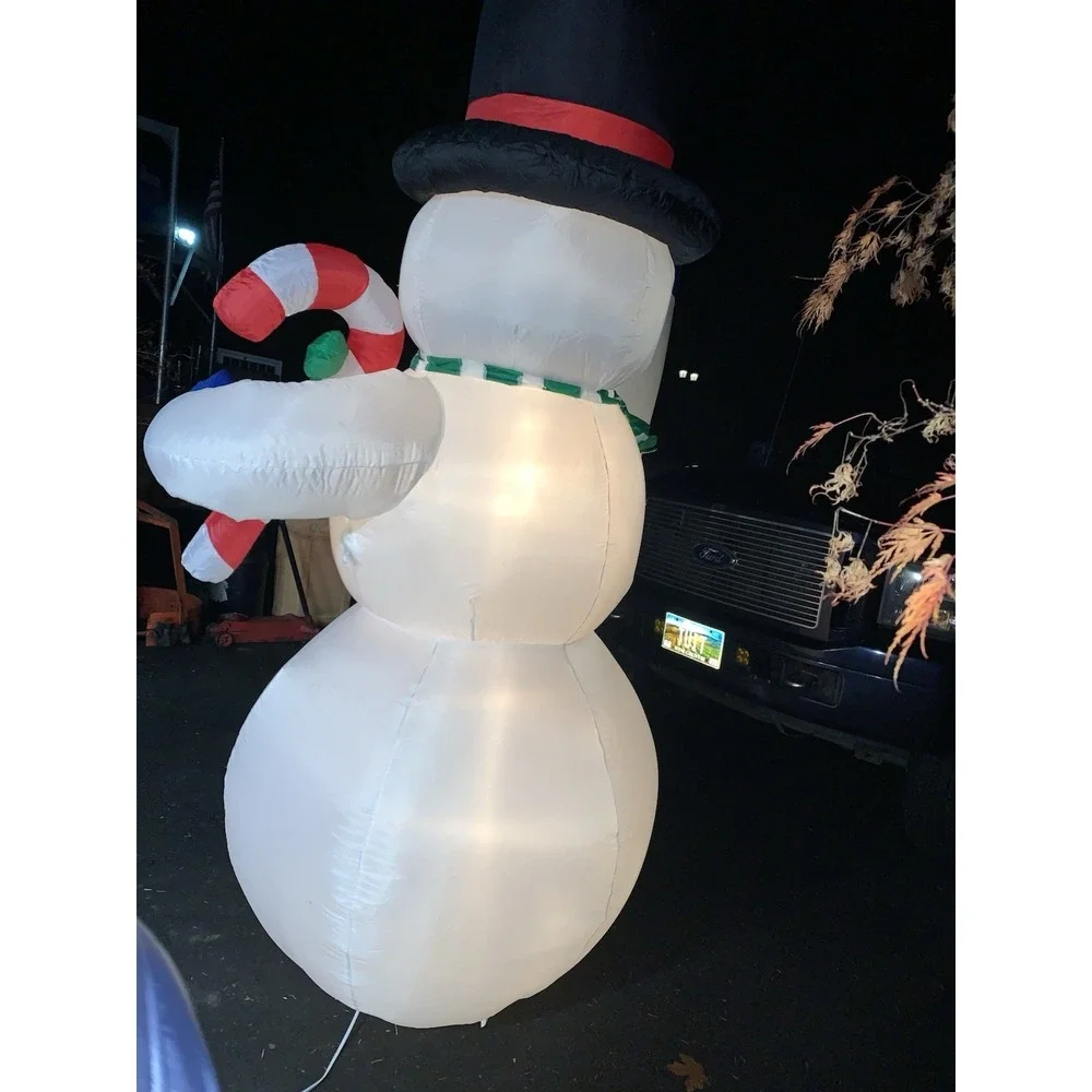 Gemmy Snowman Christmas Holiday Giant 8' Airblown Inflatable Lights Up RARE