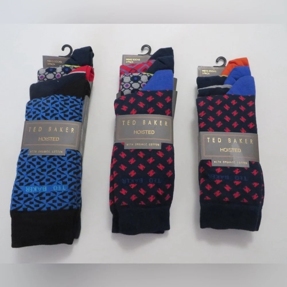 Ted Baker London Mens Organic Geo Dress Socks One Size 1 pair NWOT businessman