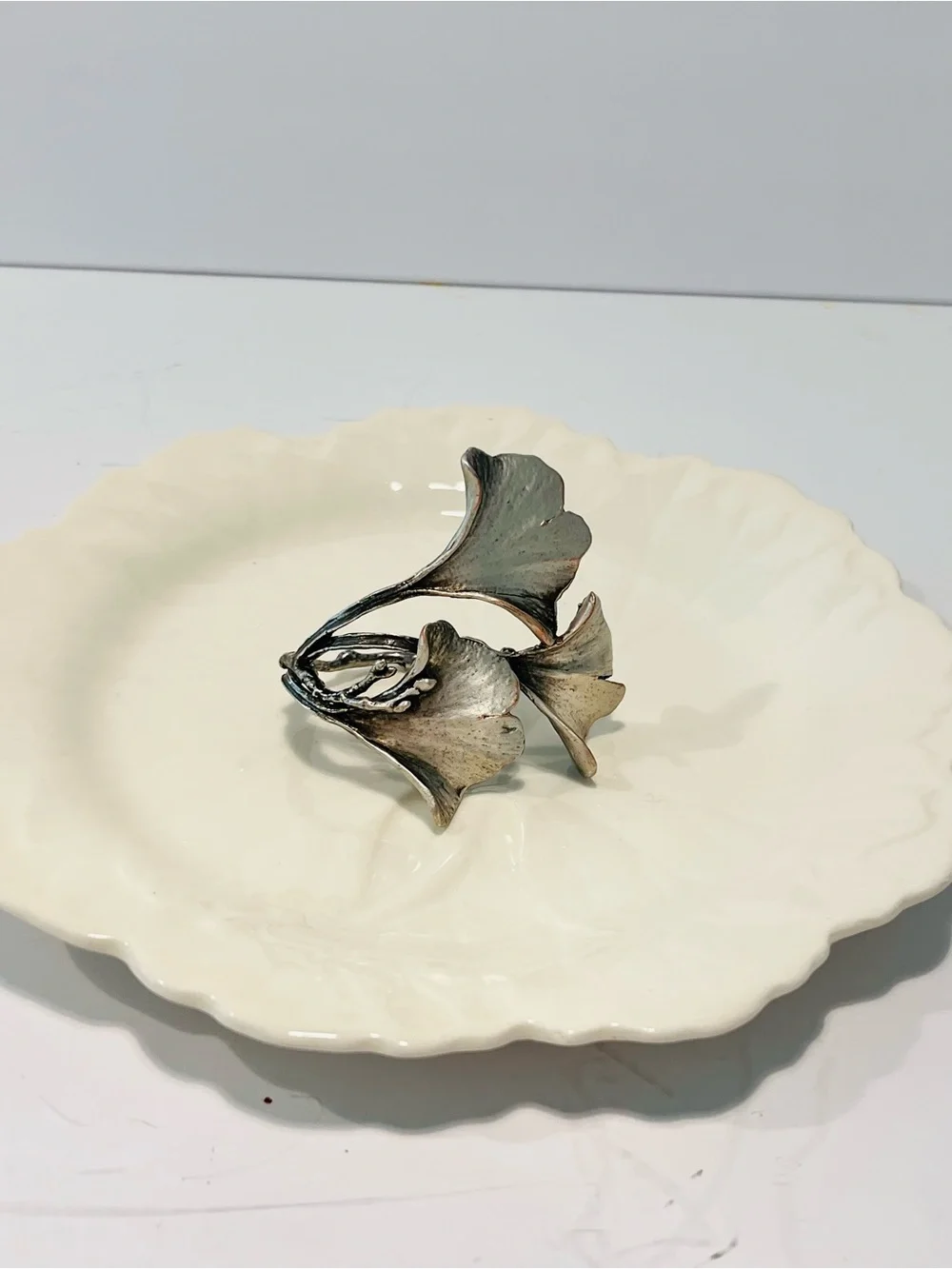 Vtg Table Art by Michael Michaud Silver Plated Cooper Napkin Holders Set 2