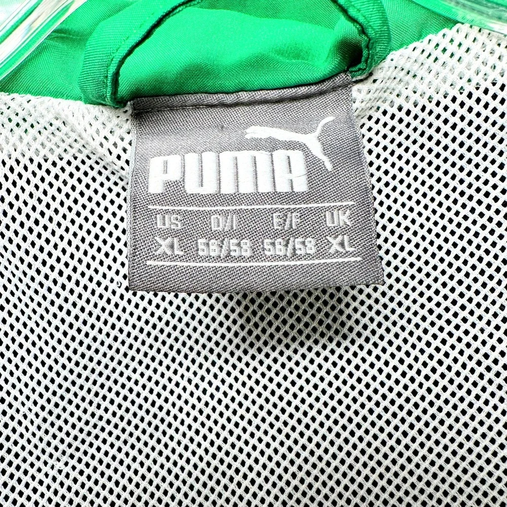 Discontinued Vintage Puma Heroes Nylon Glanz Track Jacket XL Navy Green White