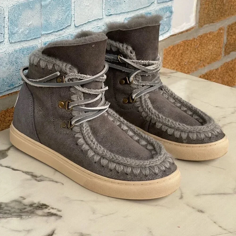 MOU Sneaker boots Lace-Up Size 37/7 Gray