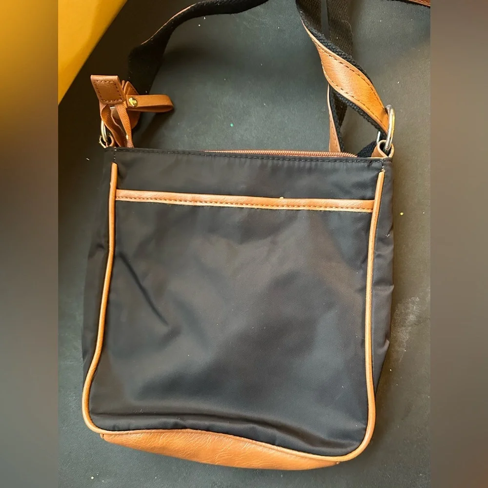 Elegant Black and Brown Men's Messenger Bag
