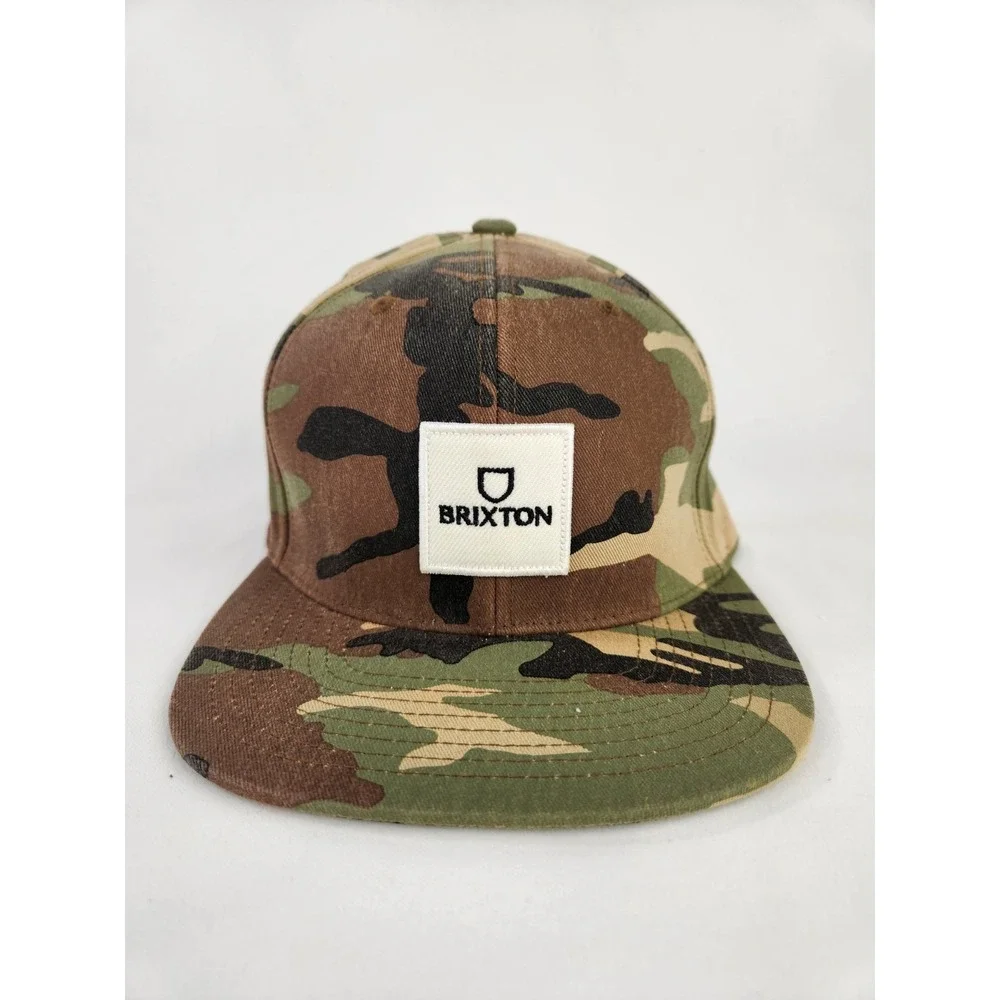Brixton Alpha Square MP Snapback Hat Camoflauge Camo Cap