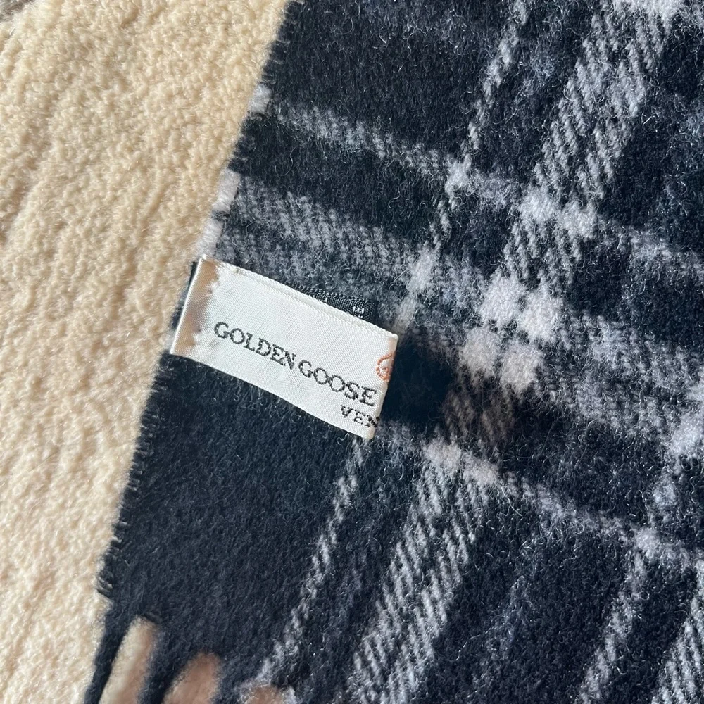 NWOT! Golden Goose Deluxe Brand Goldeny Plaid Scarf