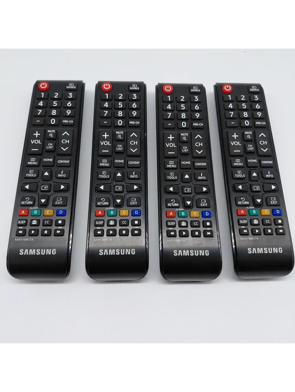 Lot of 4 Samsung AA59-00817A TV Remote Controls OEM Genuine Tested