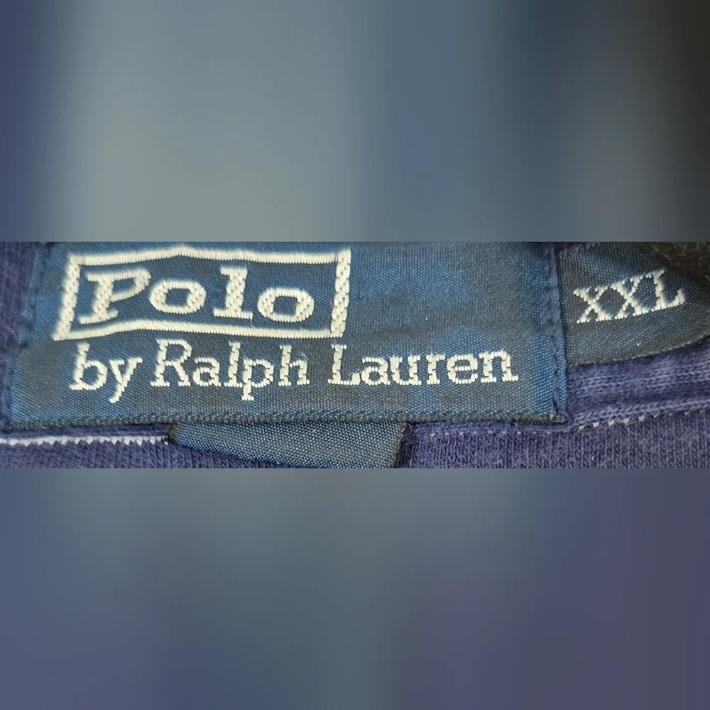 Polo by Ralph Lauren Men's Blue/White Striped Polo Embroidered Logo Classic, XXL