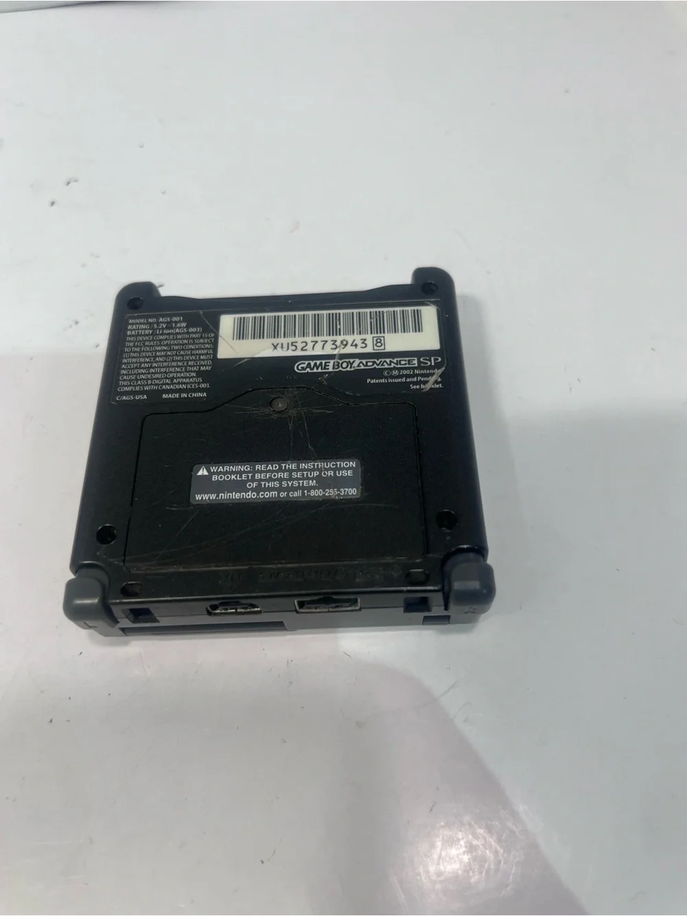 Nintendo Game Boy Advance SP - Black Portable Flip Console
