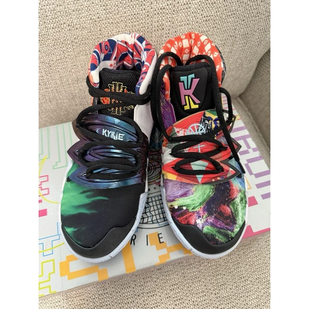 Nike NEW Kyrie Five Kybird S2 Multi-Color Sneaker Kid Size 3.5Y