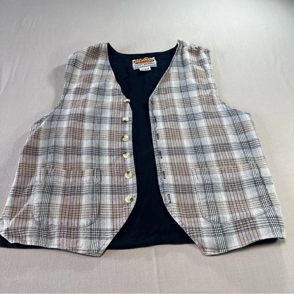 Paragraff Clothing Co Men’s Plaid Button Vest Size Small Vintage Heritage
