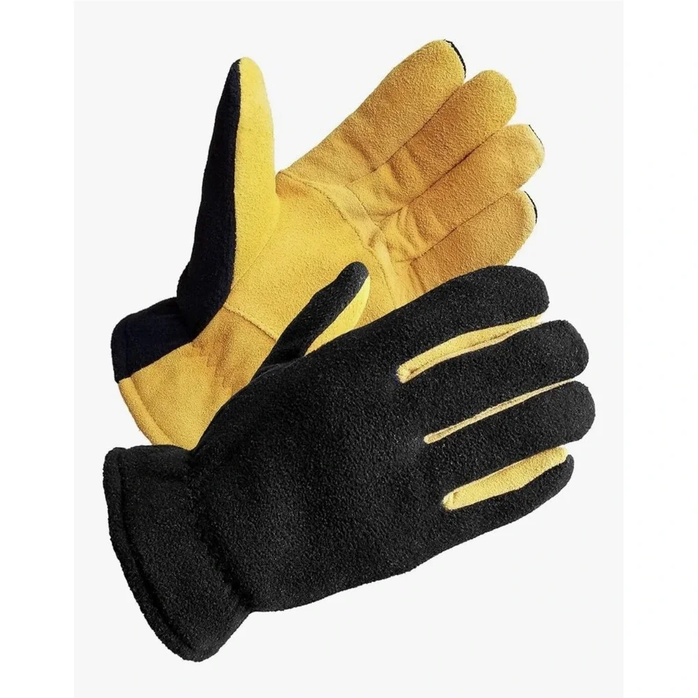 Skydeer Gloves with Soft‎ Deerskin Suede Leather & Thermal Fleece Warm Insulated