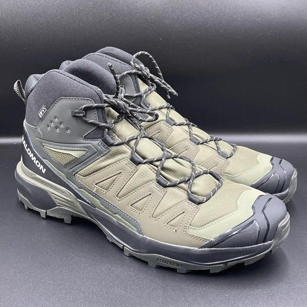 Salomon X Ultra 360 MID CSWP Outdoor Waterproof Boots Olive‎ Night Men's Size 14