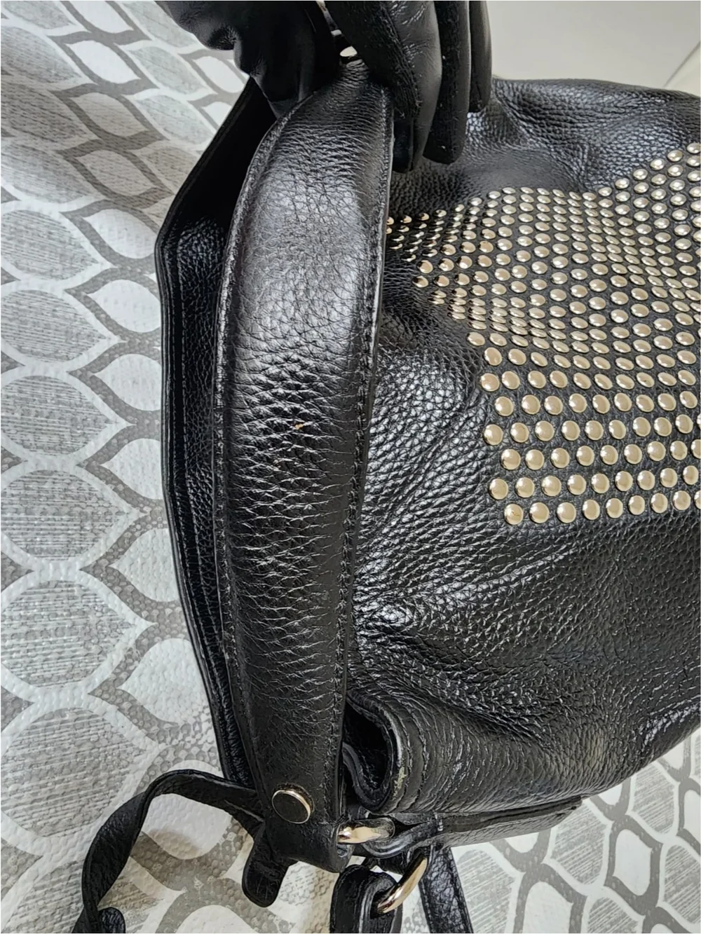Burberry Studded Susanna Shoulder Bag Black