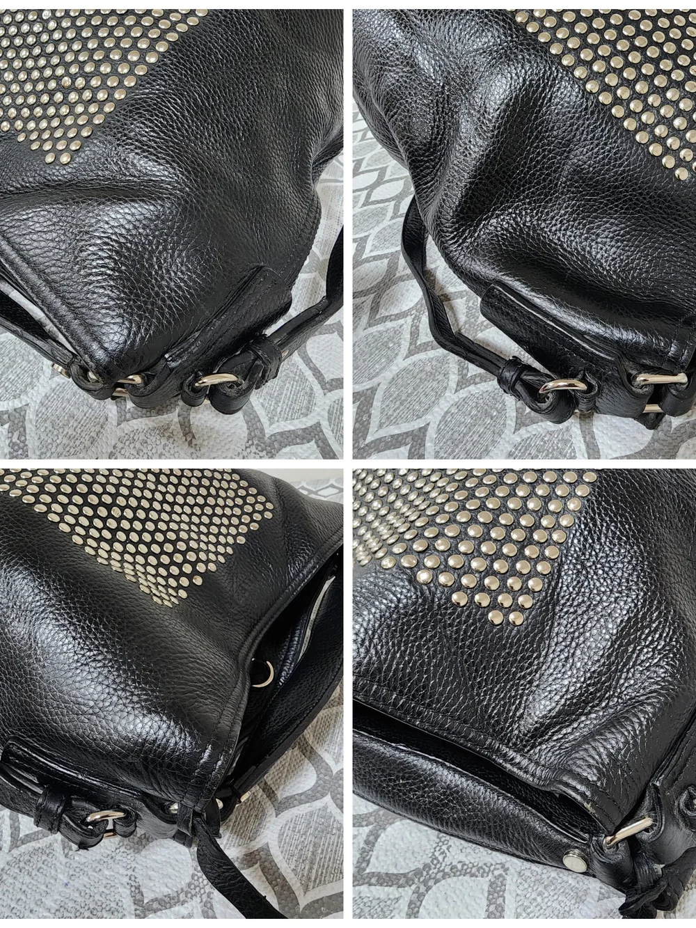 Burberry Studded Susanna Shoulder Bag Black