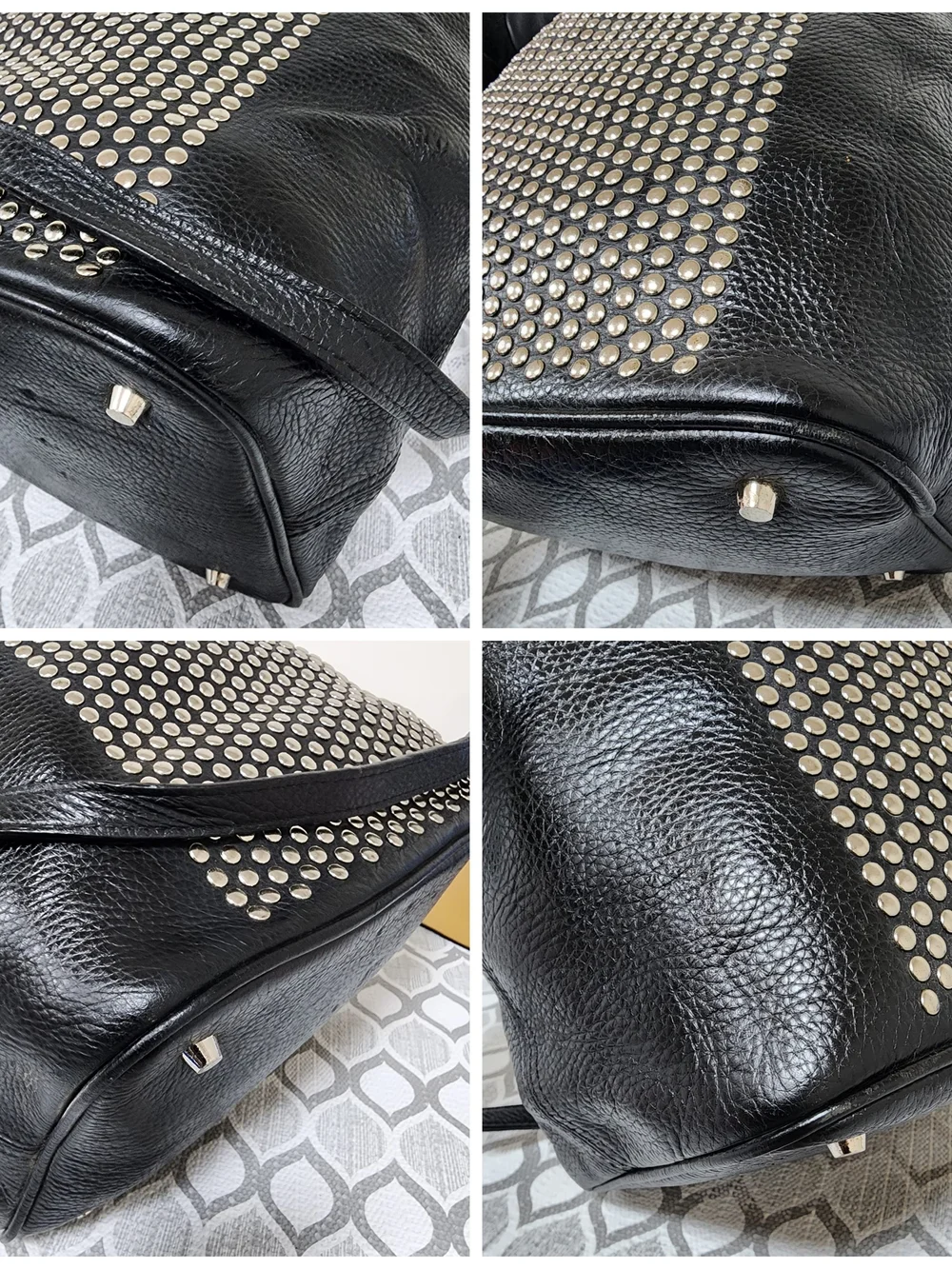 Burberry Studded Susanna Shoulder Bag Black
