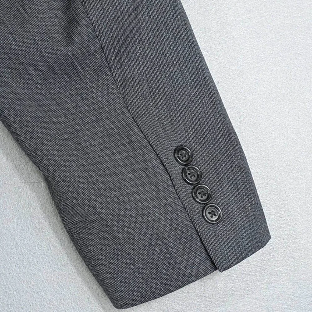 Jos A Bank Classic Collection Blazer Mens 38R 100%‎ Wool Gray 2 Button Dual Vent