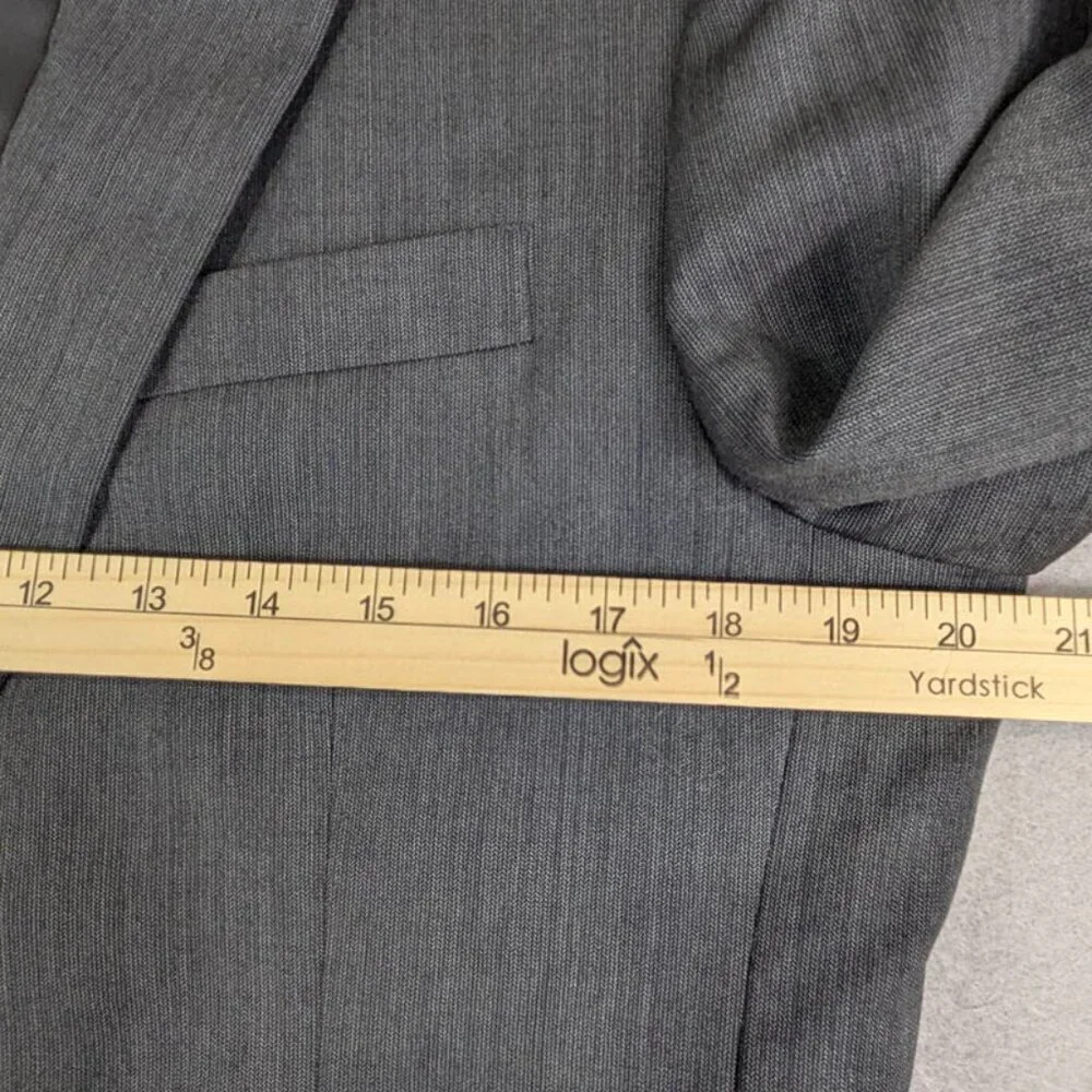 Jos A Bank Classic Collection Blazer Mens 38R 100%‎ Wool Gray 2 Button Dual Vent