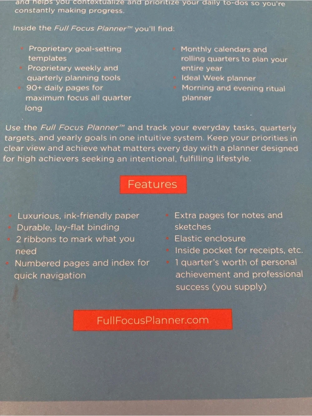 FULL FOCUS PLANNER Michael Hyatt Black Journal Plan Your Year, Design Your Days